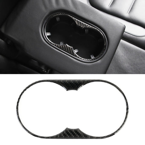 Adhésif décoratif pour panneaux portables postérieurs en fibre de carbone pour voiture pour Volkswagen Touareg, porte-gobelet d'eau pour accoudoir arrière