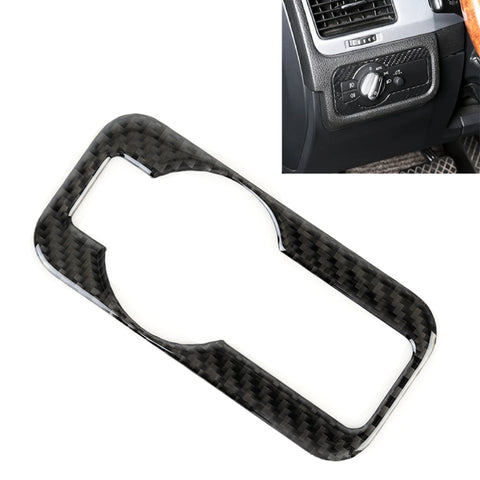 Adesivo decorativo per pannello faro in fibra di carbonio per auto per Volkswagen Touareg, Headlight Panel