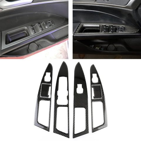 6 adesivi decorativi per pannello alzacristalli in fibra di carbonio per auto per Ford New Mondeo, Fiber Window Lift - Novalix Store
