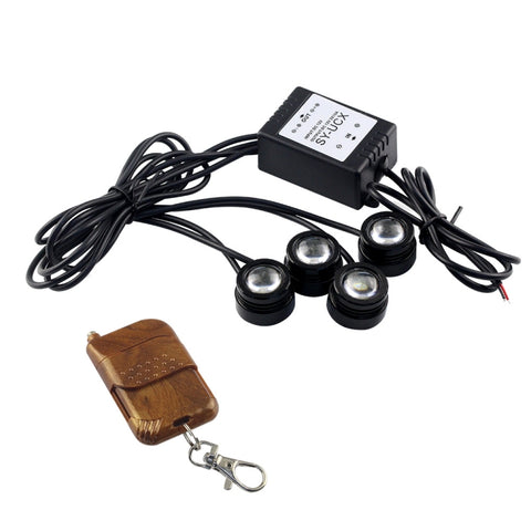 Luce di retromarcia a LED per auto 4x1,5 W con telecomando wireless, 4x1.5W