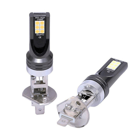 Fendinebbia LED Auto H1 12V-24V 12W 3000K 800LM 12LED SMD-3030 - 2