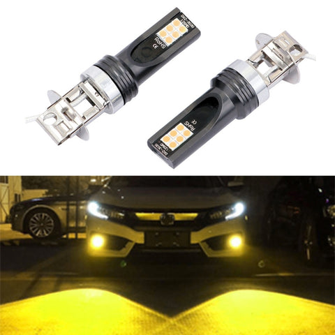 2 PCS H3 DC12V-24V / 12W / 3000K / 800LM 12LED SMD-3030 Fendinebbia LED per auto, H3 - Novalix Store