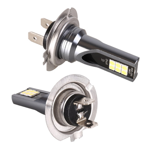 Fendinebbia LED Auto H7 12V-24V 12W 3000K 800LM 2 Pezzi SMD-3030