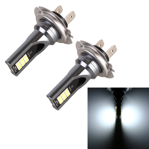 Fendinebbia LED Auto H7 12V-24V 12W 3000K 800LM 2 Pezzi SMD-3030
