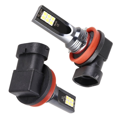 2 PZ H11 / H8 DC12V-24V / 12W / 3000K / 800LM 12 LED SMD-3030 Fendinebbia LED per auto, H1 (White Light), H11 - Novalix Store