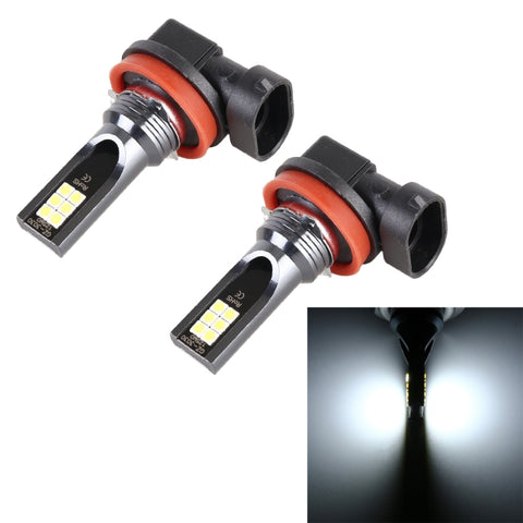 2 PZ H11 / H8 DC12V-24V / 12W / 3000K / 800LM 12 LED SMD-3030 Fendinebbia LED per auto, H1 (White Light), H11 - Novalix Store
