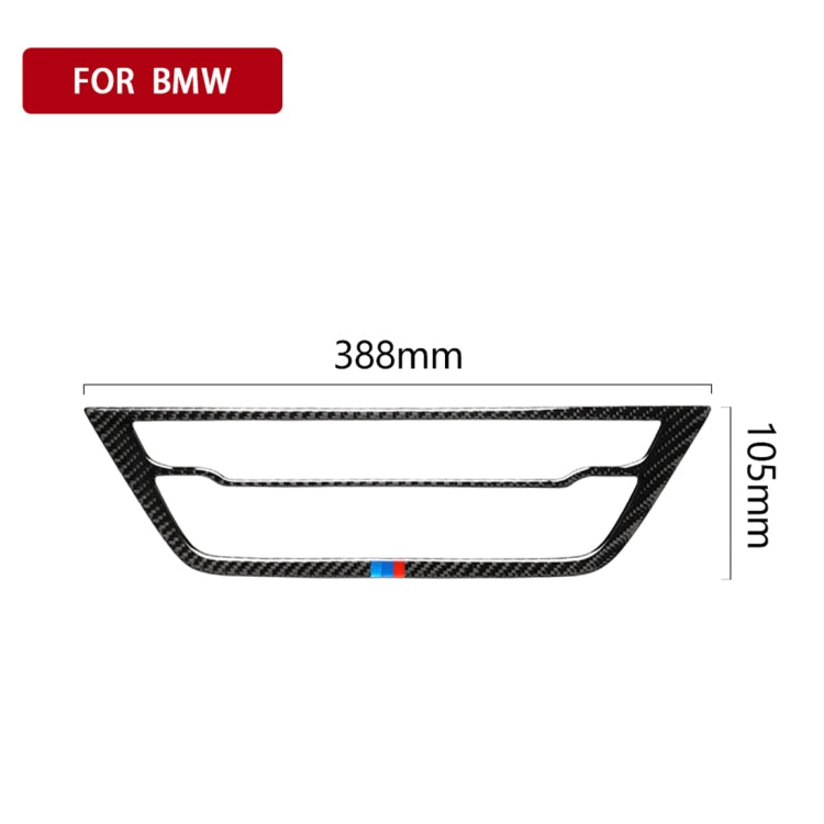 Car Tricolor Carbon Fiber CD Panel Decorative Sticker for BMW 5 Series G38 528Li / 530Li / 540Li 2018, CD Panel (Tricolor)