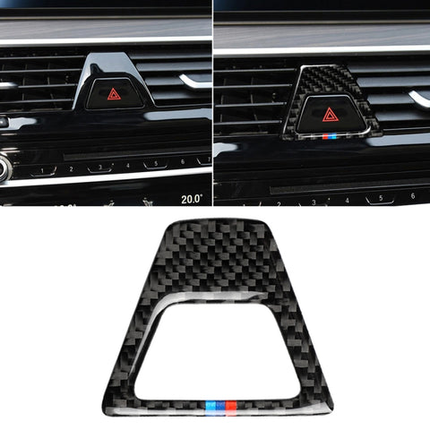 Adhésif décoratif pour voiture avec tige tricolore en fibre de carbone pour BMW Serie 5 G38 528Li / 530Li / 540Li 2018, Voyant