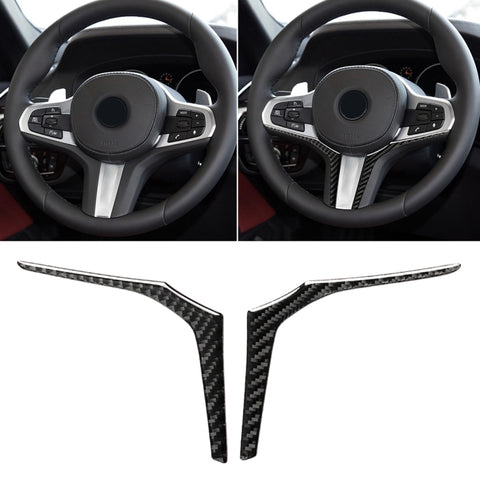 Adesivo decorativo per pannello inferiore del volante in fibra di carbonio per auto per BMW G30 (2018-2020) / G01 (2018-2020) / G02 (2019-2020), Steering Wheel Lower Panel