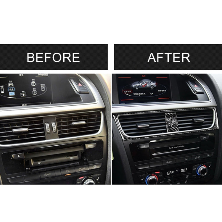 2 in 1 Car Carbon Fiber Air Conditioning Air Outlet Frame Decorative Sticker for Audi A4 B8 2009-2016 / A5 2008-2017 / Q5 2009-2017​, Left Drive  ...