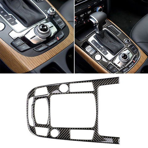 Adesivo decorativo per pannello di posizione del cambio in fibra di carbonio per Audi 2010-2018 Q5 / 2009-2016 A4L / 2009-2016 A5, guida a sinistra, Gear Position (C)