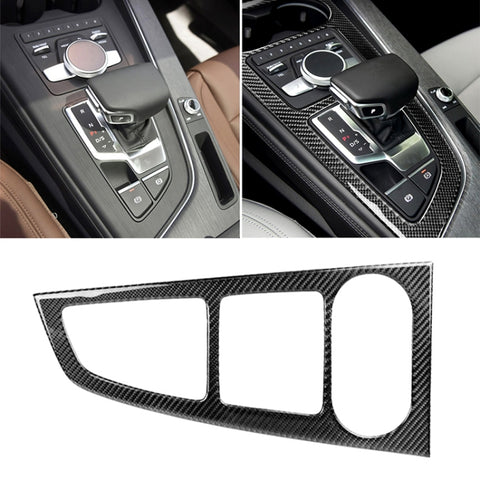 Adesivo decorativo per pannello di posizione del cambio in fibra di carbonio per Audi 2017-2018 A4L / 2017-2018 A5 / 2016-2017 A4 B9, guida a sinistra, Gear Position