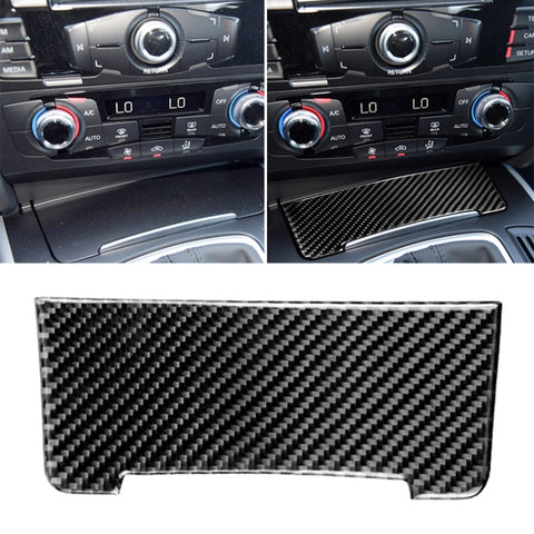 Adesivo decorativo per pannello accendisigari in fibra di carbonio per auto per Audi 2010-2018 Q5 / 2009-2016 A4L / 2009-2016 A5, Storage Cigarette Lighter