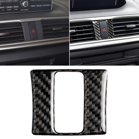 Adesivo decorativo per spia luminosa in fibra di carbonio per auto per Mazda Axela 2013-2018, Warning Light