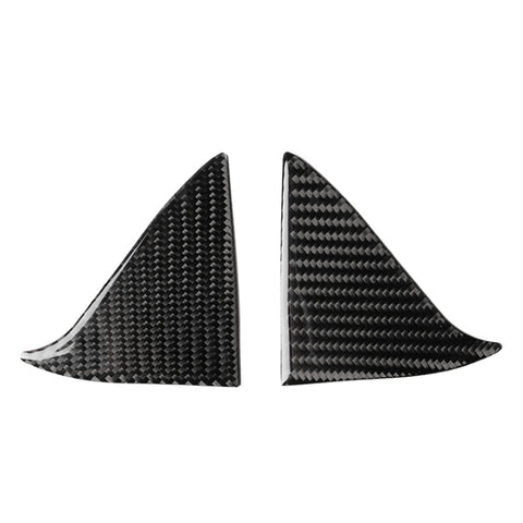 Adesivo decorativo triangolare per porta interna anteriore in fibra di carbonio per auto per Mazda Axela 2017-2018, Front Inner Door A Triangle