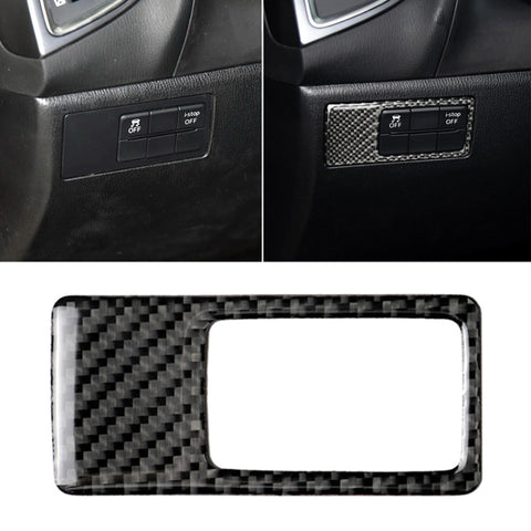 Adesivo decorativo per telaio di regolazione fari in fibra di carbonio per auto per Mazda Axela 2014/2017-2018, guida a sinistra, Headlight Adjustment Frame (A)