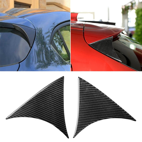 Labbro dello spoiler laterale dell'ala posteriore della berlina in fibra di carbonio per auto per Mazda Axela 2014-2018, Rear Wing Side Spoiler Lip