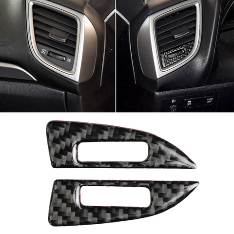 Adesivo decorativo per cornice di regolazione della presa d'aria condizionata per auto in fibra di carbonio per Mazda Axela 2014/2017-2018, Air Conditioning Air Outlet Adjustment