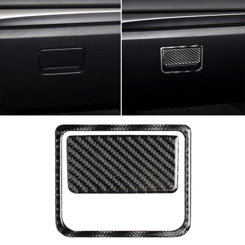 Adesivo decorativo per scatola portaoggetti per sedile passeggero anteriore in fibra di carbonio per auto per Mazda Axela 2017-2018, Front Passenger Seat Storage Box