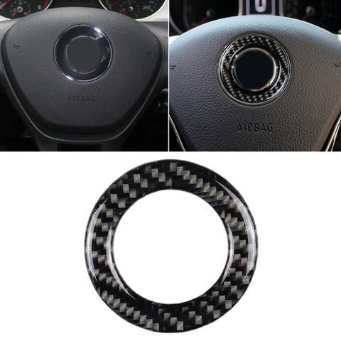 Adesivo decorativo per anello volante in fibra di carbonio per auto per Volkswagen, Steering Wheel Ring