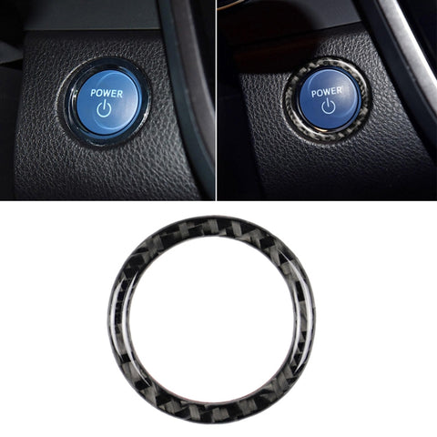 Autocollant décoratif pour véhicule avec une seule pulsation en fibre de carbone pour voiture pour Toyota Camry d'Ottawa génération 2018-2019, démarrage à un bouton