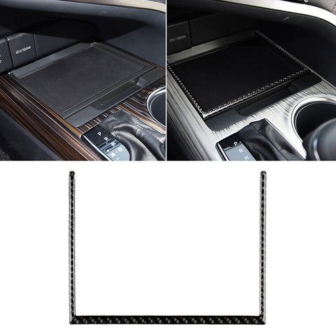 Adesivo decorativo con cornice a forma di U per scatola portaoggetti in fibra di carbonio per Toyota Camry di ottava generazione 2018-2019, Storage Box U Shape Frame
