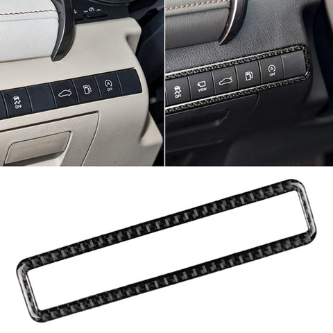 Adesivo decorativo con cornice per pulsanti multifunzionali di guida principale in fibra di carbonio per Toyota Camry di ottava generazione 2018-2019, Pulsante multifunzione di guida principale