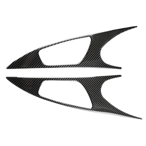 2 PCS Auto In Fibra di Carbonio Porta Maniglia Interna Pannello Polso Adesivo Decorativo per Honda Decima Generazione Civic 2016-2019, Door Inner Handle Wrist Panel