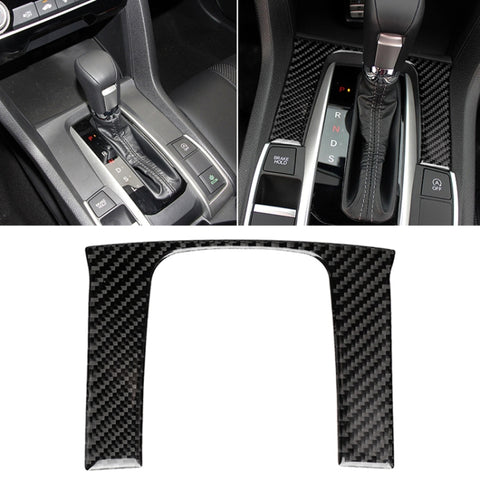 Adesivo decorativo per pannello di posizione del cambio in fibra di carbonio per auto per Honda Civic di decima generazione 2016-2019, Gear Position Pane