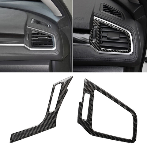Adhésif décoratif pour prise d'air destra et sinistra en fibre de carbone pour voiture pour Honda Civic di décima génération 2016-2019, guide a sinistra, sortie d'air droite et gauche