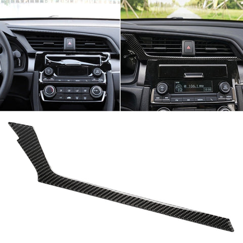 Uscita aria di controllo centrale per auto in fibra di carbonio sotto adesivo decorativo per Honda Civic di decima generazione 2016-2019, guida a sinistra, Central Control Air Outlet Below