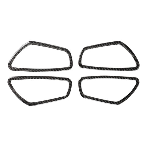 Adhésif décoratif pour le tissu intérieur du poteau intérieur pour porte en fibre de carbone de 4 pièces pour Honda Civic de génération décimale 2016-2019, cadre de poignet intérieur de porte