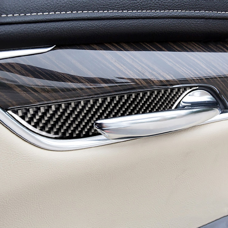 Car Carbon Fiber Door Inner Handle Wrist Panel Decorative Sticker for Cadillac XT5 2016-2017, Door Inner Handle Wrist
