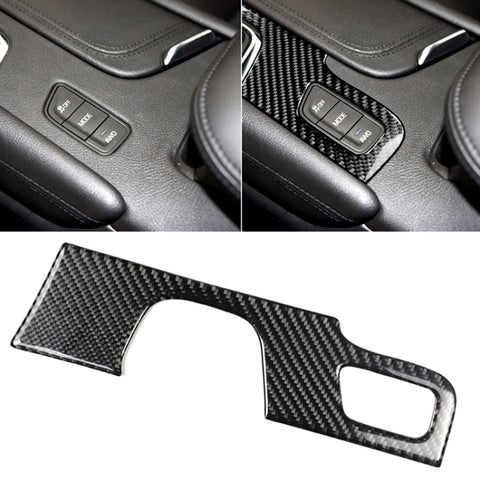 Adhésif décoratif pour panneau de position du changement en fibre de carbone pour voiture pour Cadillac XT5 2016-2017, guide vers la gauche, position de vitesse