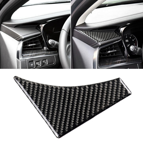 Adesivo decorativo triangolo guida principale in fibra di carbonio per auto per Cadillac XT5 2016-2017, guida a sinistra, Main Driving Triangle