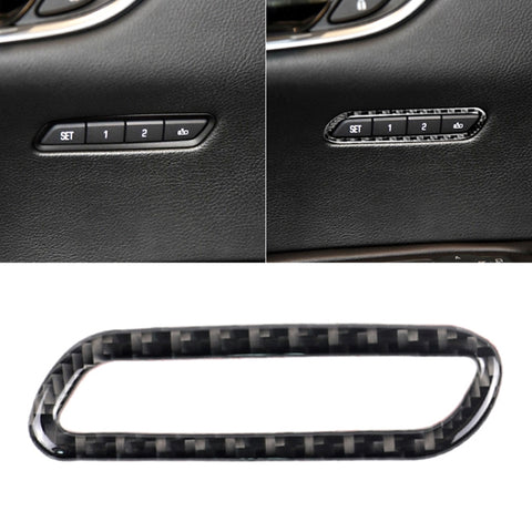 Adhésif décoratif pour réglage de la mémoire de voiture en fibre de carbone pour Cadillac XT5 2016-2017, guide à sinistre, réglage de la mémoire du siège