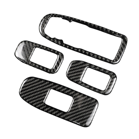 Adesivo decorativo per pannello di sollevamento per finestrino per porta in fibra di carbonio per auto per Cadillac XT5 2016-2017, Door Window Lift Panel