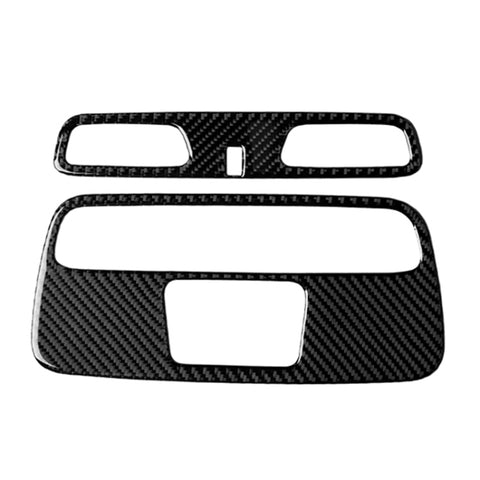 Adesivo decorativo per pannello luminoso a cupola in fibra di carbonio 2 in 1 per Chevrolet Camaro 2016, Dome Light Panel