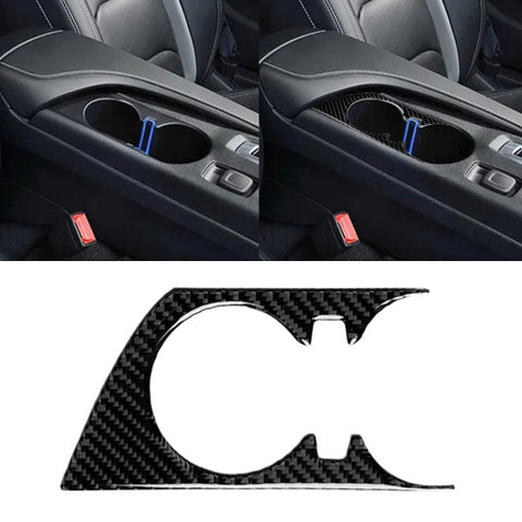 Adesivo decorativo portabicchieri per auto in fibra di carbonio per Chevrolet Camaro 2017-2019, Water Cup Holder