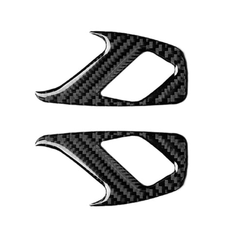 Adesivo decorativo per serratura interna della porta interna in fibra di carbonio da 2 pezzi per Chevrolet Camaro 2017-2019, Inner Door Lock