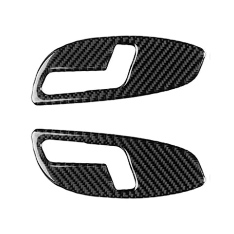 Adesivo decorativo per pannello di regolazione del sedile in fibra di carbonio per auto da 2 pezzi per Chevrolet Camaro 2017-2019, Seat Adjustment Panel