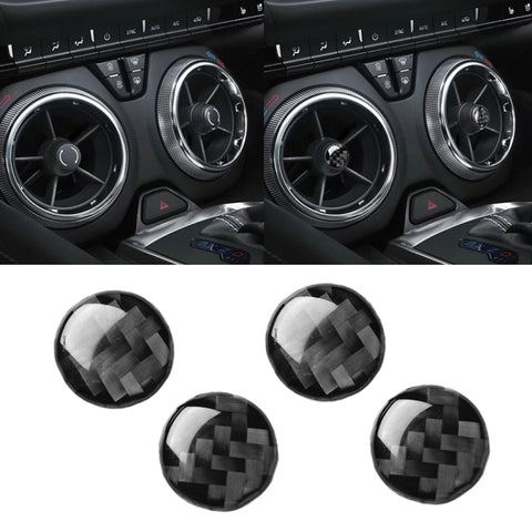 Adhésif décoratif pour support d'air en fibre de carbone pour voiture de 4 pièces pour Chevrolet Camaro 2017-2019, sortie d'air