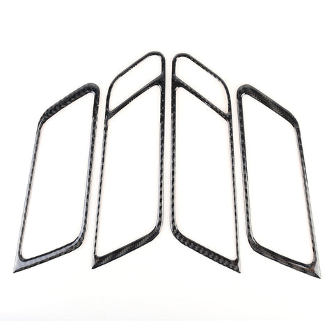 Adesivo decorativo per telaio maniglia portiera auto in fibra di carbonio da 4 pezzi per Porsche Macan, Door Handle Frame
