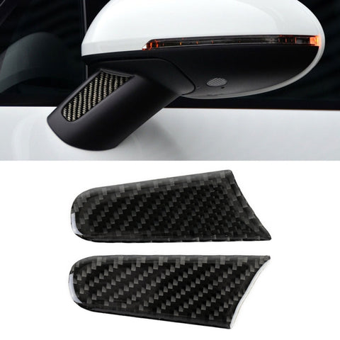 Adesivo decorativo per specchietto retrovisore per auto in fibra di carbonio da 2 pezzi per Porsche Macan, Rearview Mirror