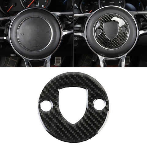 Adhésif décoratif pour volant en fibre de carbone pour Porsche Macan, Volant