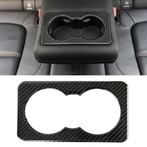 Adhésif décoratif pour le tissu de la tasse de l'eau postérieure pour voiture en fibre de carbone pour Jaguar F-PACE, cadre de tasse d'eau arrière