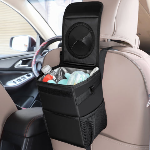 Scatola portaoggetti per auto con gancio per bidone della spazzatura per sedile posteriore dell'auto, Boîte de rangement pour voiture
