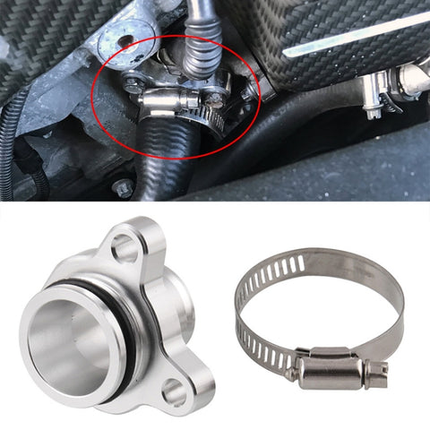 Adattatore per tubo flessibile dell'acqua per auto con morsetti per BMW 335i, dimensioni: 28 mm, Silver