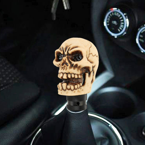 Pommeau de changement automatique manuel avec changement en forme de test pour voiture universelle, forme de tête de crâne 16