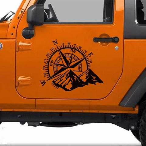 Adesivo decorativo per auto con bussola in montagna per auto styling, D-813